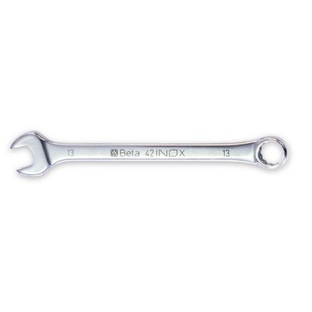 BETA 7mm 12 Point Offset Combination Wrench - 4-1/8" OAL, Stainless Steel, Polished Finish 000420307